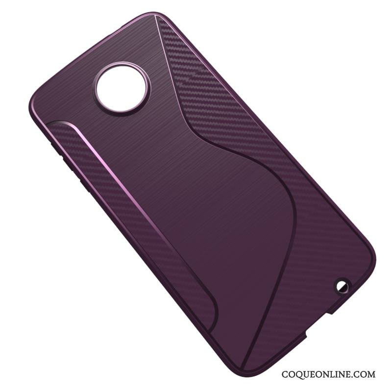 Moto Z 2018 Foncé Tout Compris Coque De Téléphone Protection Violet Étui Fluide Doux