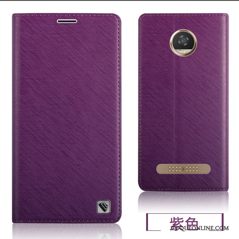 Moto Z Coque De Téléphone Protection Étui Silicone Violet Étui En Cuir