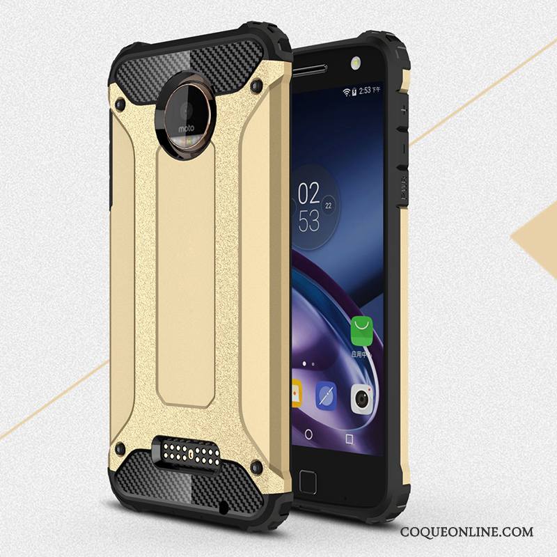 Moto Z Coque De Téléphone Tout Compris Silicone Étui Or Rose Protection Incassable