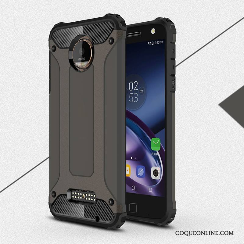 Moto Z Coque De Téléphone Tout Compris Silicone Étui Or Rose Protection Incassable