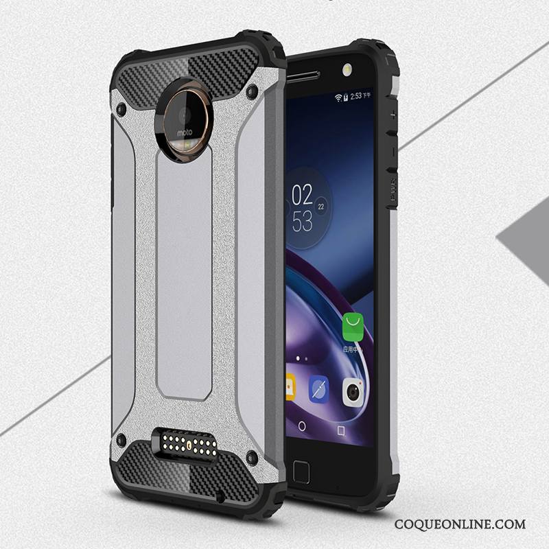 Moto Z Coque De Téléphone Tout Compris Silicone Étui Or Rose Protection Incassable