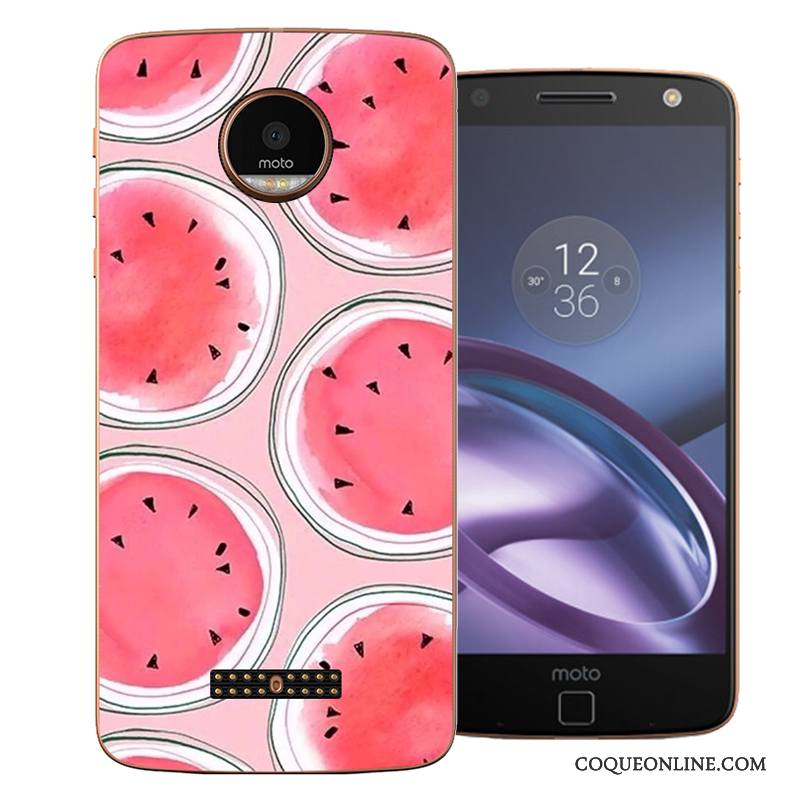 Moto Z Coque Difficile Nouveau Incassable Rouge Dessin Animé Protection Étui