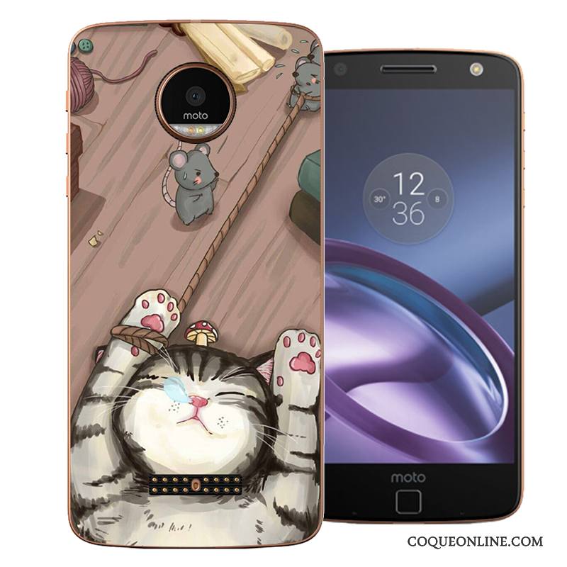 Moto Z Coque Difficile Nouveau Incassable Rouge Dessin Animé Protection Étui