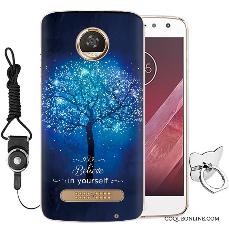 Moto Z Fluide Doux Étui Rose Dessin Animé Incassable Protection Coque De Téléphone