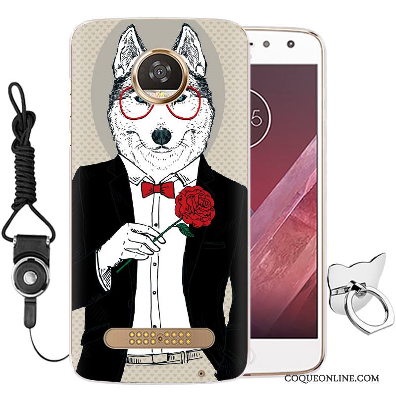 Moto Z Fluide Doux Étui Rose Dessin Animé Incassable Protection Coque De Téléphone