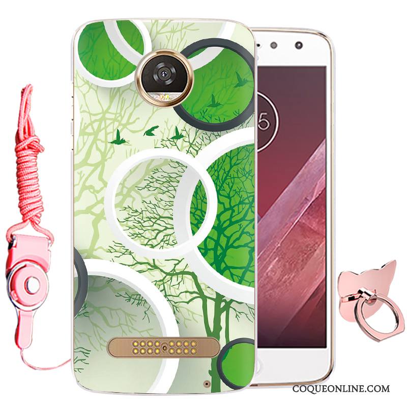 Moto Z Fluide Doux Étui Rose Dessin Animé Incassable Protection Coque De Téléphone