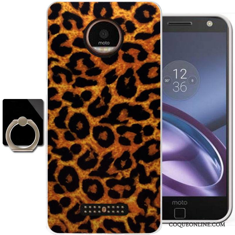 Moto Z Peinture Coque Incassable Silicone Personnalité De Téléphone Noir