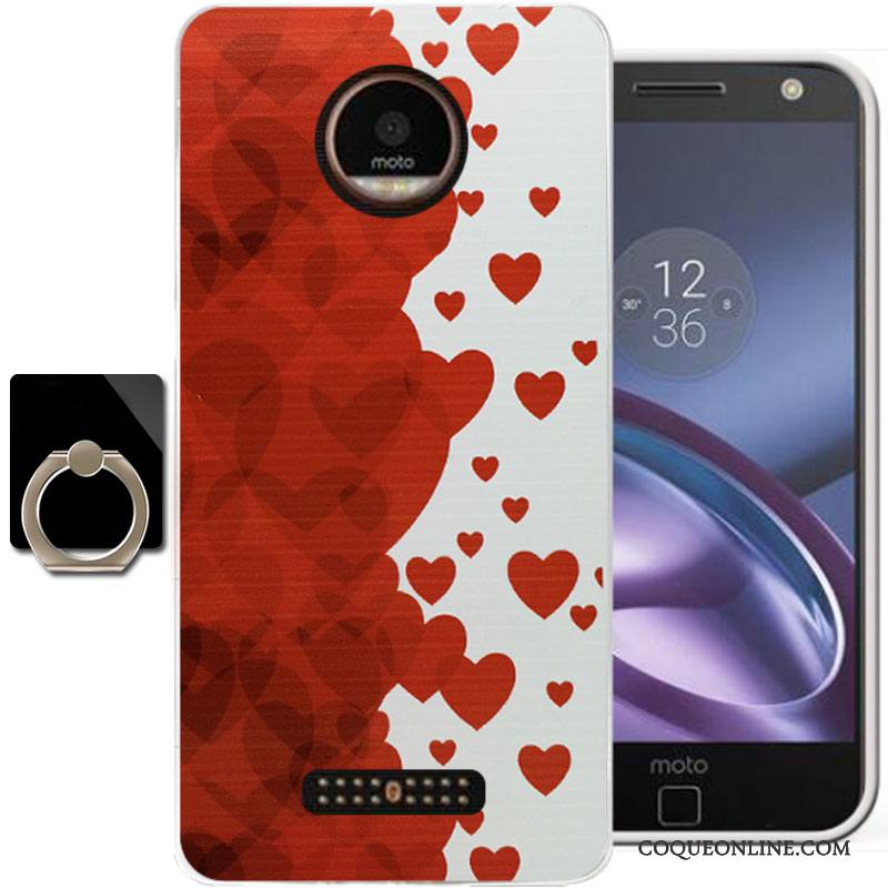 Moto Z Peinture Coque Incassable Silicone Personnalité De Téléphone Noir