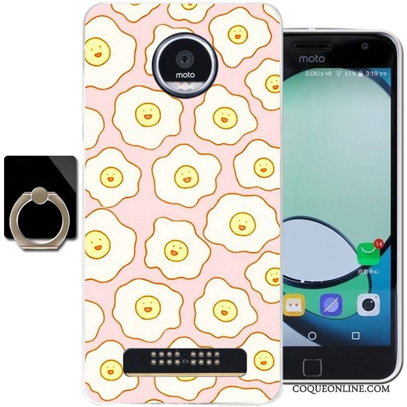 Moto Z Play Coque De Téléphone Protection Fluide Doux Dessin Animé Silicone Étui Bleu Clair