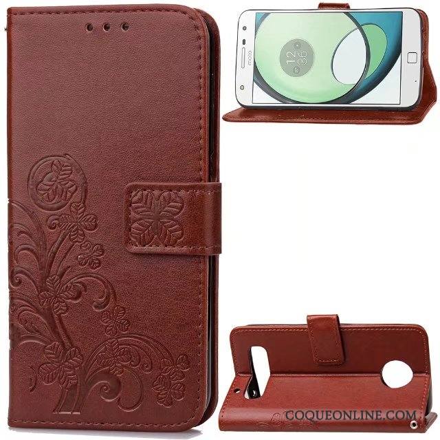 Moto Z Play Coque De Téléphone Étui En Cuir Housse Business Incassable Tendance Téléphone Portable