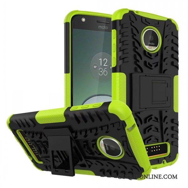 Moto Z Play Coque Protection Modèle Fleurie Tout Compris Étui Tendance Vert Support