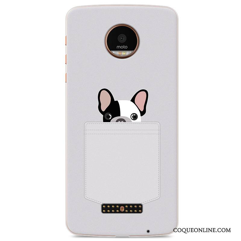 Moto Z Play Dessin Animé Gris Coque De Téléphone Protection Étui Créatif Silicone