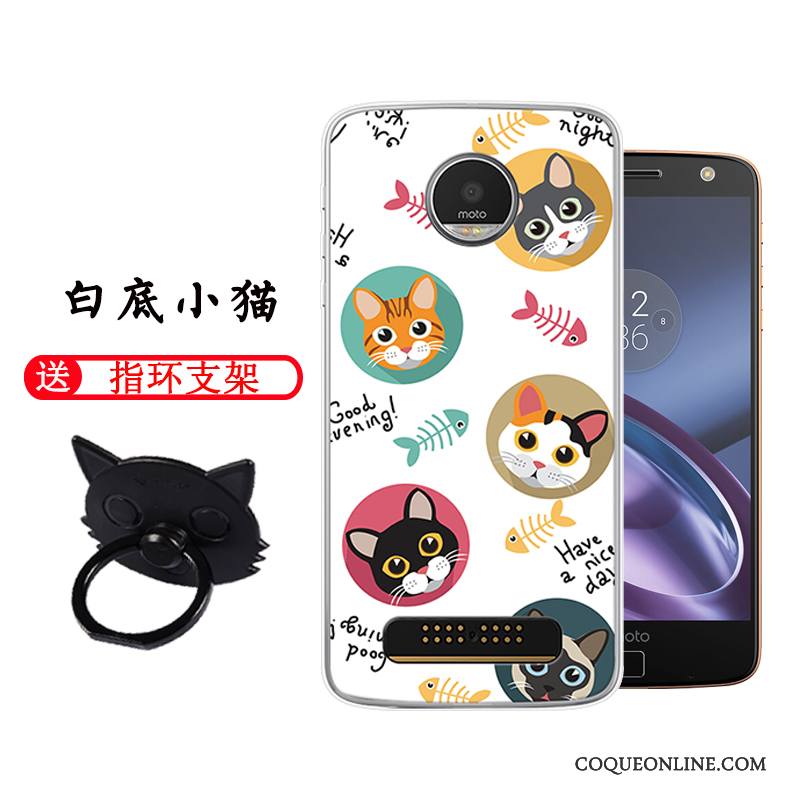 Moto Z Play Difficile Dessin Animé Étui Coque De Téléphone Incassable Protection Bleu