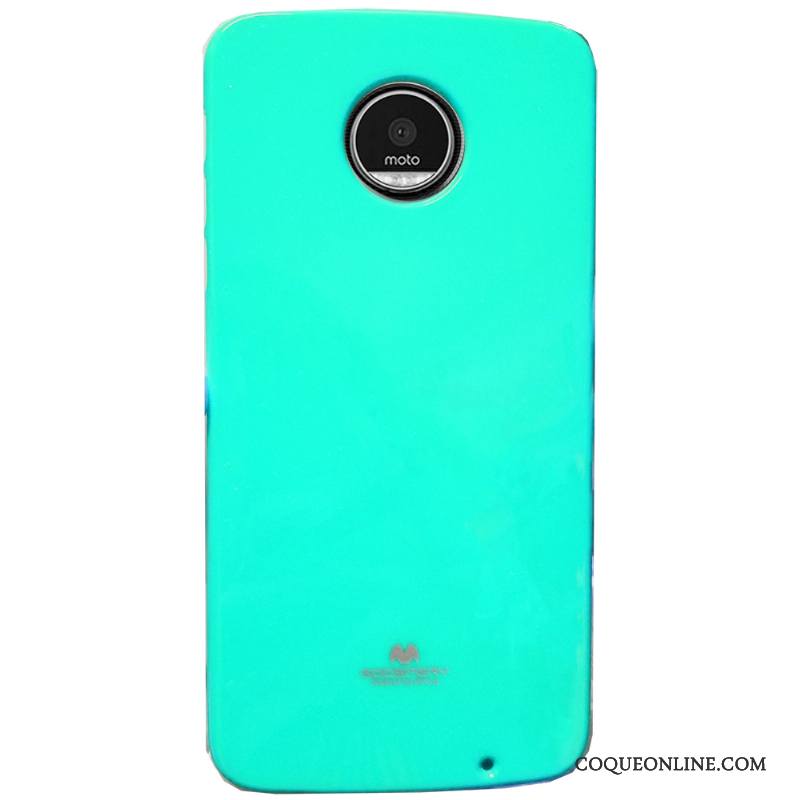 Moto Z Play Fluide Doux Coque Rose Étui Vert De Téléphone Protection