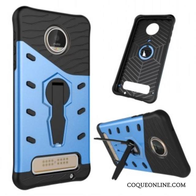 Moto Z Play Protection Incassable Coque Étui De Téléphone Tout Compris Gris