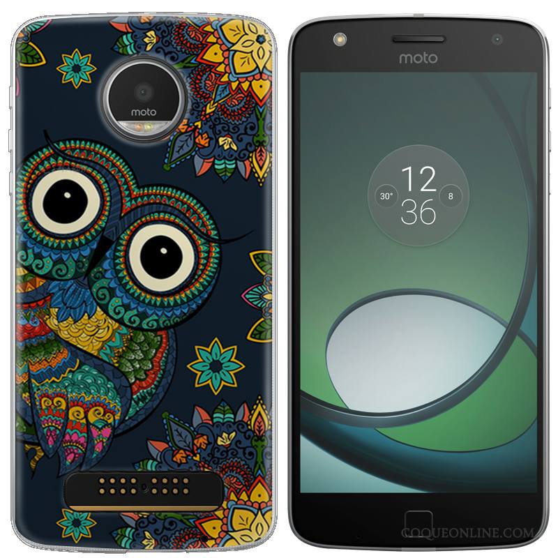 Moto Z Play Étui Coque Bleu Téléphone Portable Protection De Téléphone