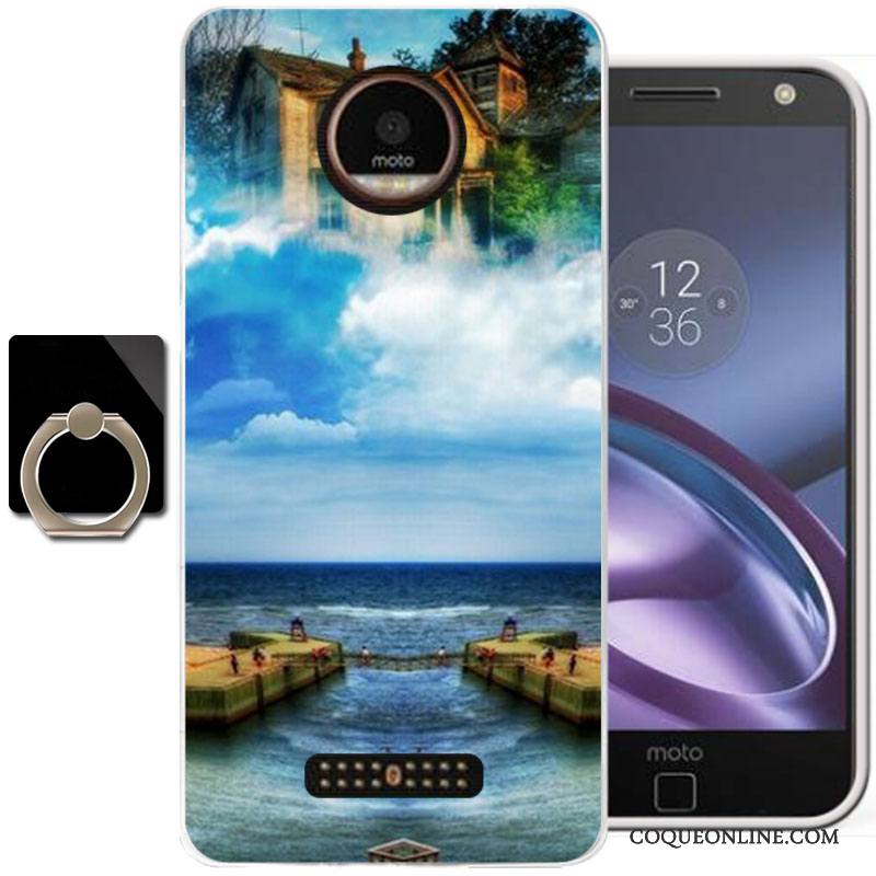 Moto Z Protection Coque Étui Tout Compris Téléphone Portable Silicone Peinture