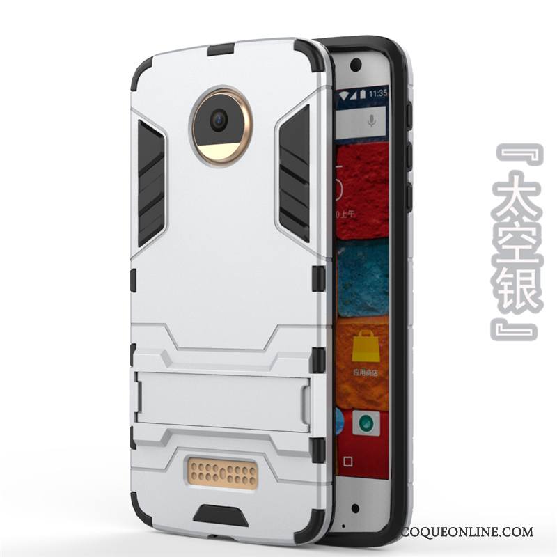 Moto Z Support Incassable Coque De Téléphone Téléphone Portable Protection Étui Gris