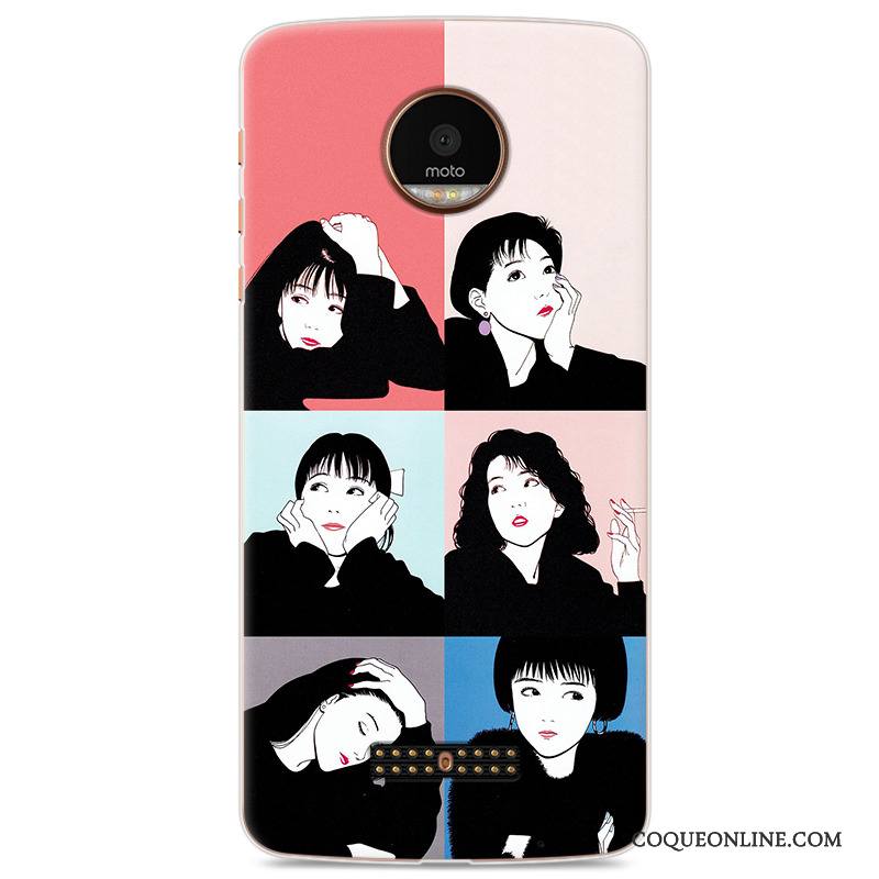 Moto Z Étui Rouge Coque De Téléphone Amoureux Tout Compris Incassable Créatif