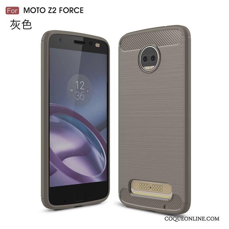 Moto Z2 Force Edition Pour Bleu Tout Compris Étui Fluide Doux Coque De Téléphone Protection