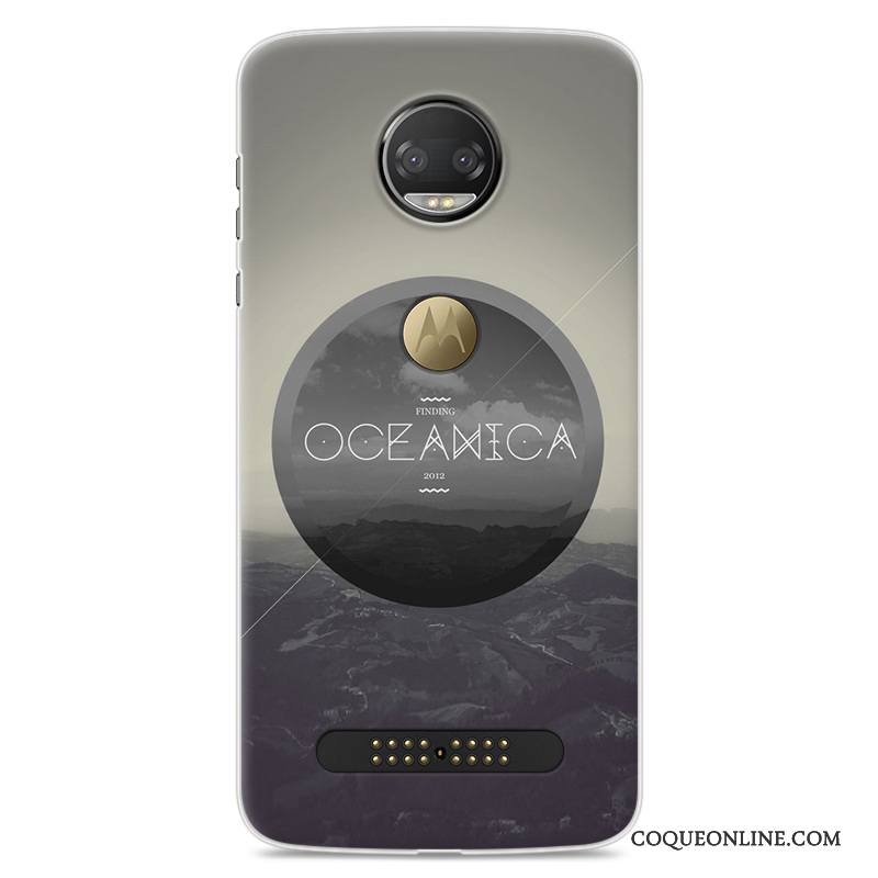 Moto Z2 Force Edition Protection Coque De Téléphone Incassable Dessin Animé Bleu Étui Tout Compris