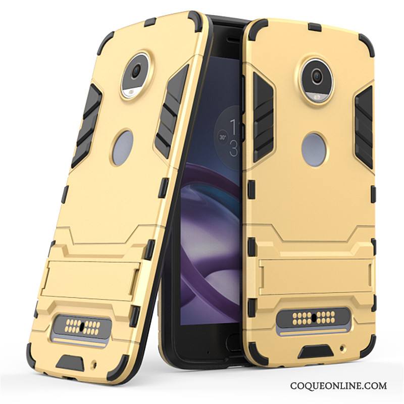 Moto Z2 Play Coque De Téléphone Bleu Support Étui Protection