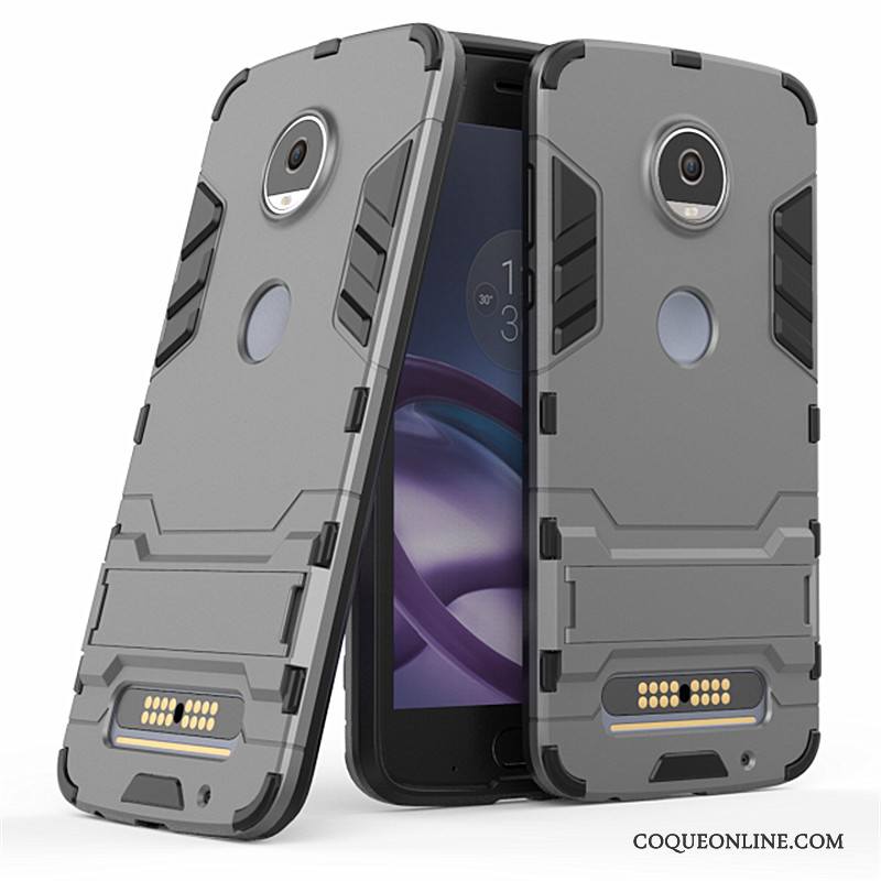 Moto Z2 Play Coque De Téléphone Bleu Support Étui Protection