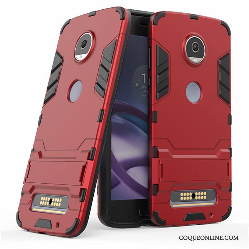 Moto Z2 Play Coque De Téléphone Bleu Support Étui Protection