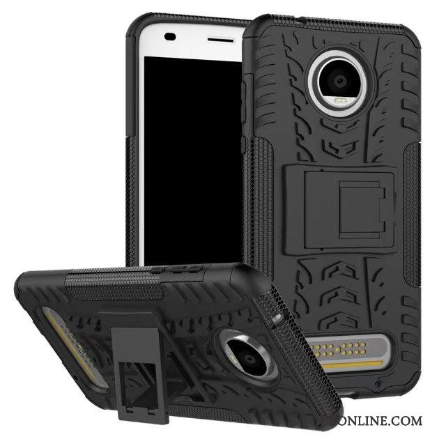 Moto Z2 Play Coque De Téléphone Orange Incassable Étui Modèle Fleurie Protection Support