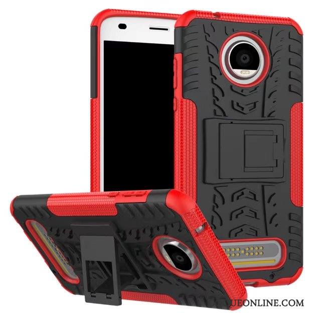 Moto Z2 Play Coque De Téléphone Orange Incassable Étui Modèle Fleurie Protection Support