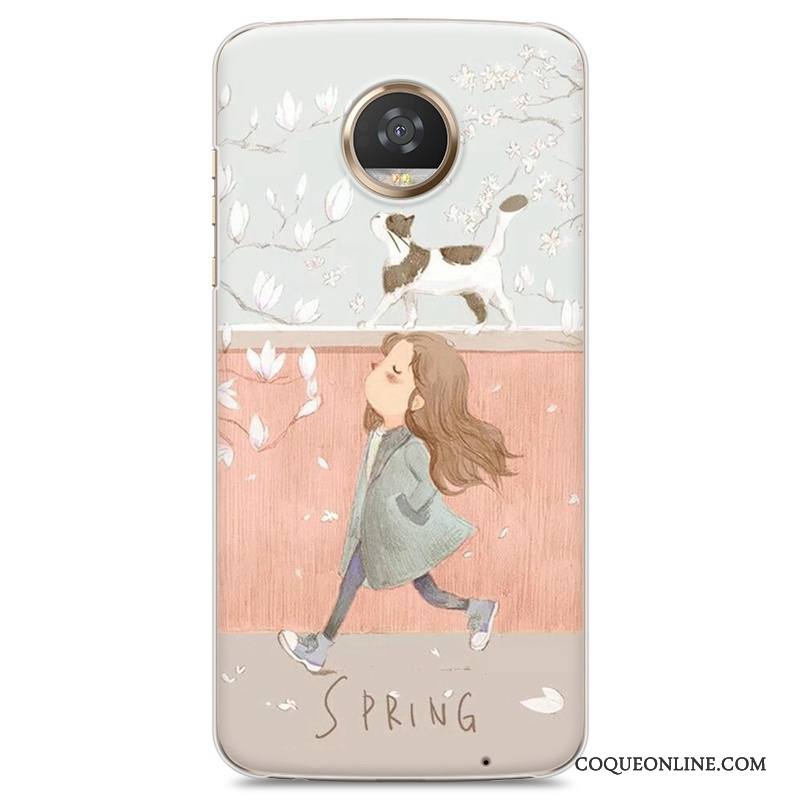 Moto Z2 Play Coque Peinture Gris Tendance De Téléphone Difficile Étui