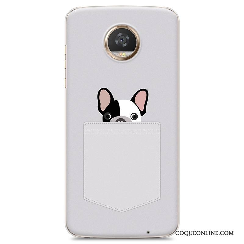 Moto Z2 Play Coque Peinture Gris Tendance De Téléphone Difficile Étui