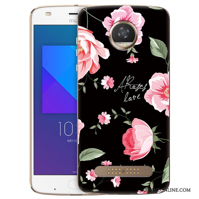 Moto Z2 Play Fluide Doux Peinture Étui Coque De Téléphone Bleu Clair Téléphone Portable