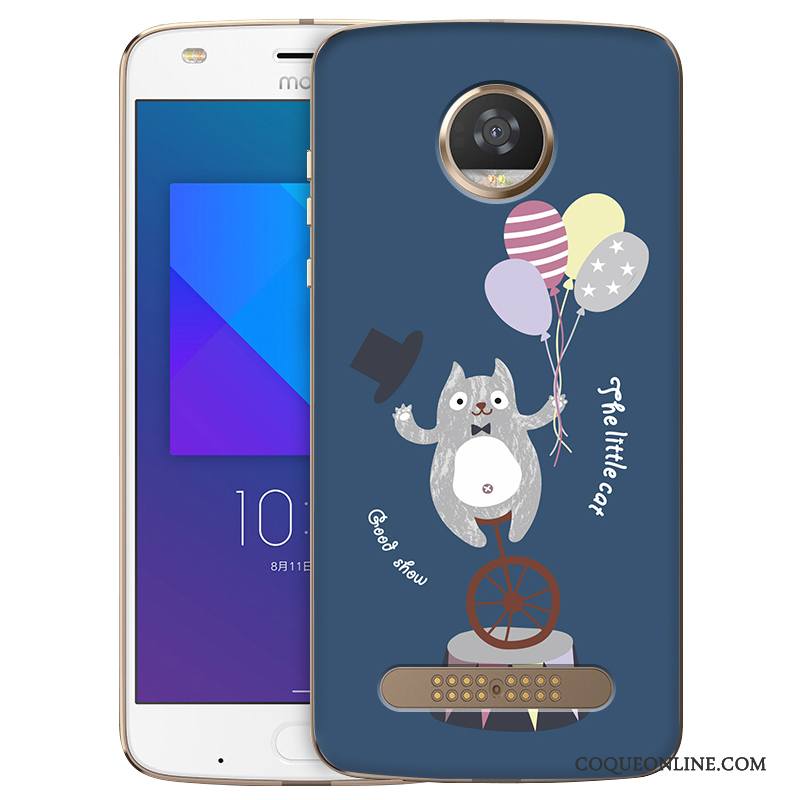 Moto Z2 Play Fluide Doux Peinture Étui Coque De Téléphone Bleu Clair Téléphone Portable