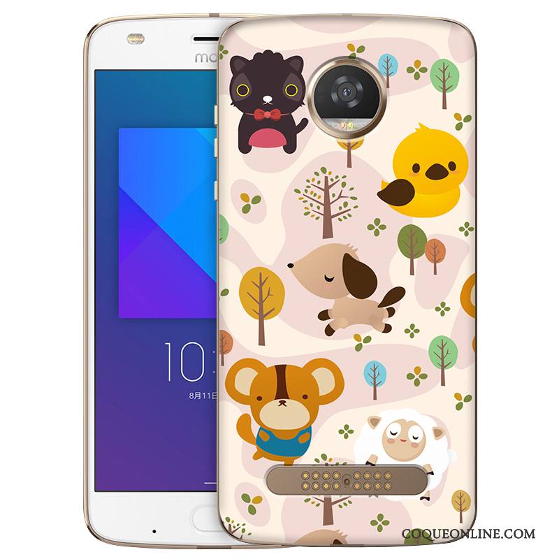 Moto Z2 Play Fluide Doux Peinture Étui Coque De Téléphone Bleu Clair Téléphone Portable