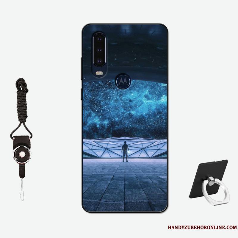 Motorola One Action Antidérapant Amoureux Tout Compris Délavé En Daim Rose Coque De Téléphone Silicone