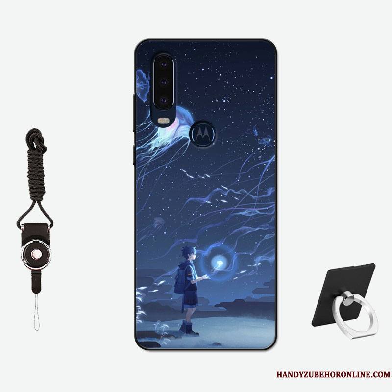 Motorola One Action Antidérapant Amoureux Tout Compris Délavé En Daim Rose Coque De Téléphone Silicone