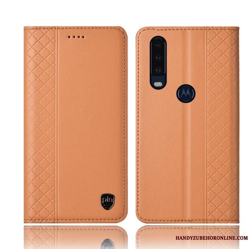 Motorola One Action Coque De Téléphone Protection Étui Étui En Cuir Rouge Housse Incassable