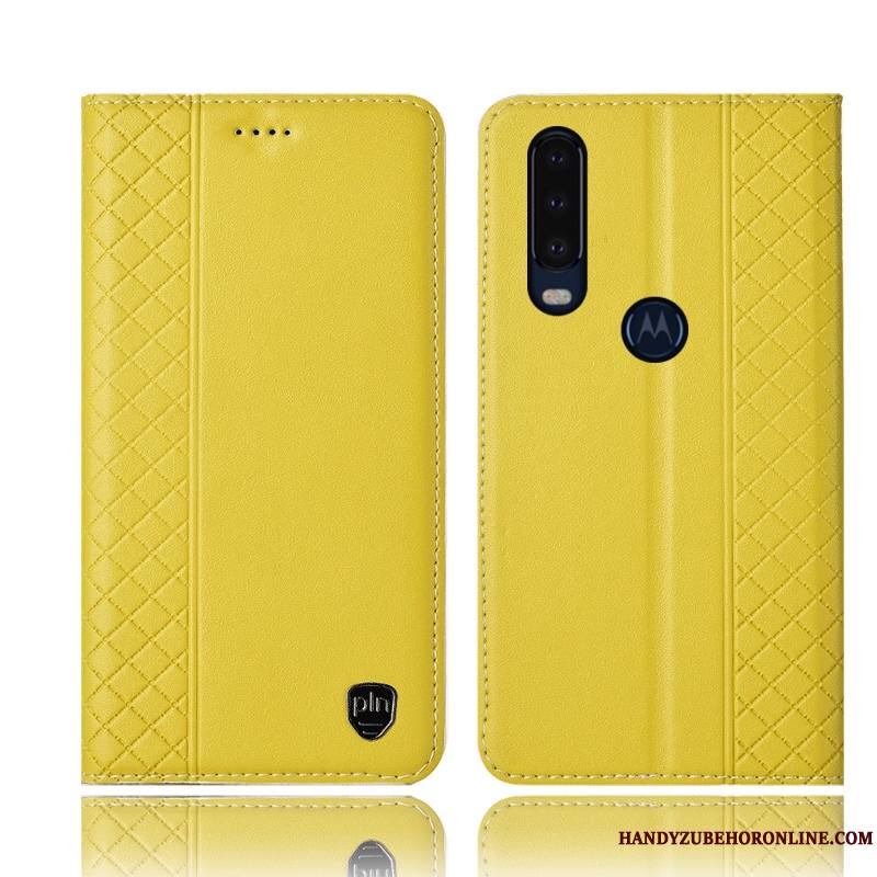 Motorola One Action Coque De Téléphone Protection Étui Étui En Cuir Rouge Housse Incassable