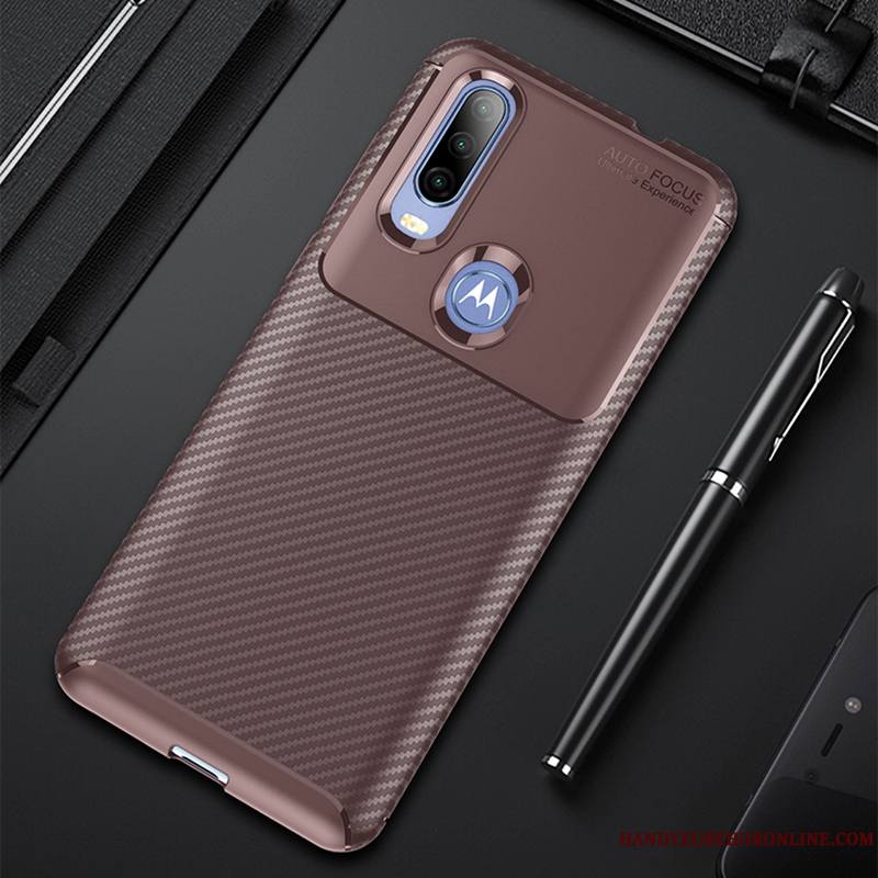 Motorola One Action Coque Très Mince Bleu Marin Protection Fluide Doux Marque De Tendance Nouveau Incassable