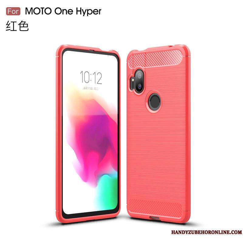 Motorola One Hyper Modèle Fleurie Étui Incassable Couleur Unie Protection Business Coque De Téléphone