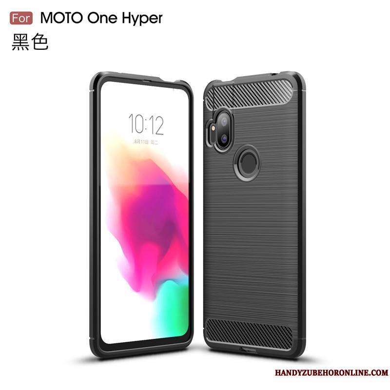 Motorola One Hyper Modèle Fleurie Étui Incassable Couleur Unie Protection Business Coque De Téléphone