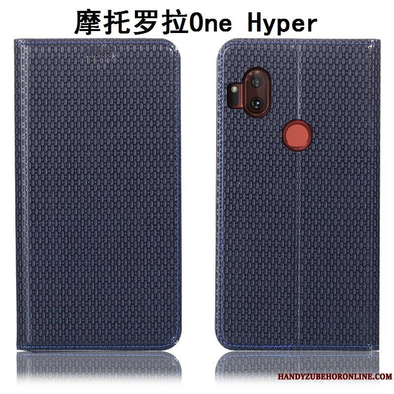 Motorola One Hyper Tout Compris Incassable Protection Coque De Téléphone Étui Cuir Véritable