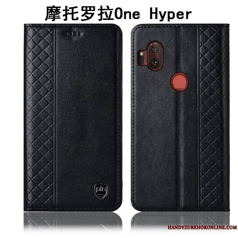 Motorola One Hyper Étui En Cuir Coque De Téléphone Housse Incassable Protection Jaune