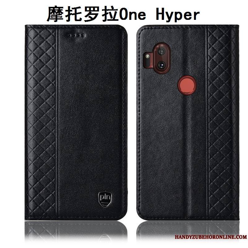 Motorola One Hyper Étui En Cuir Coque De Téléphone Housse Incassable Protection Jaune