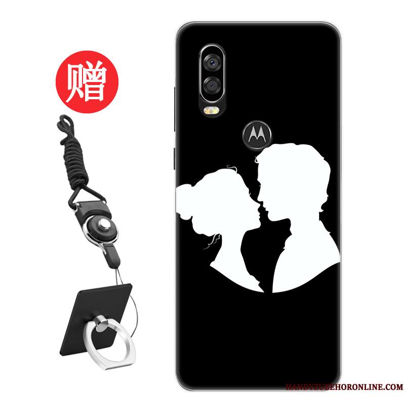 Motorola One Vision Coque Amoureux Membrane Rat Frais Étui Tendance Nouveau