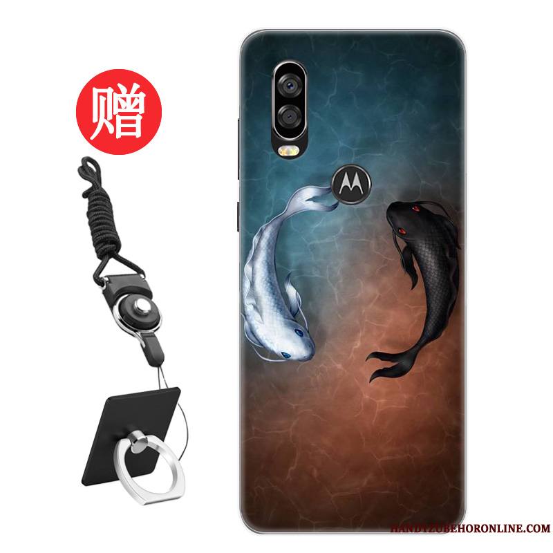 Motorola One Vision Coque Amoureux Membrane Rat Frais Étui Tendance Nouveau