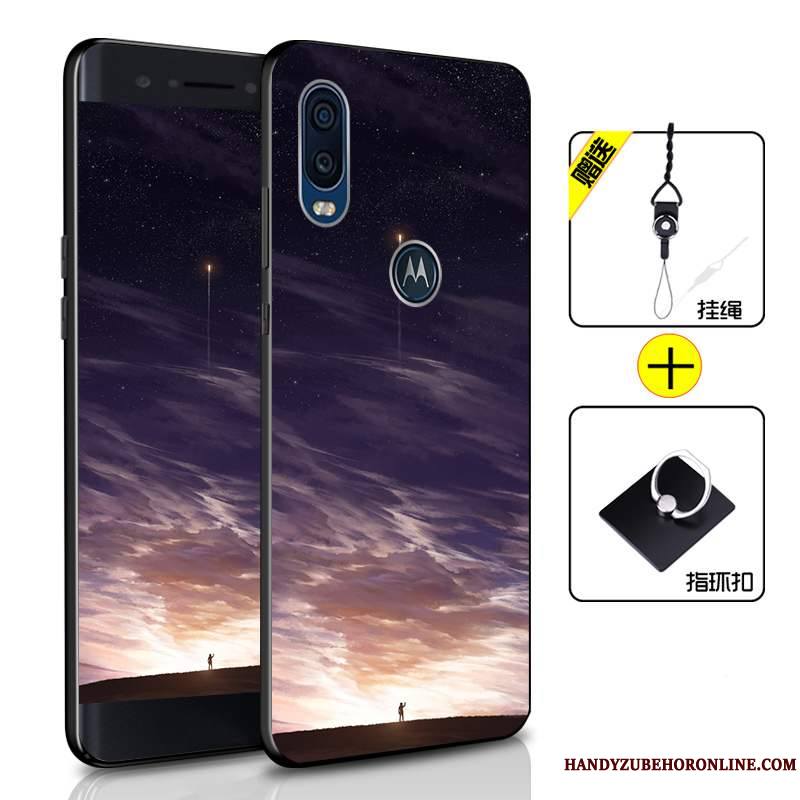 Motorola One Vision Fluide Doux Protection Étui Incassable Tout Compris Silicone Coque De Téléphone