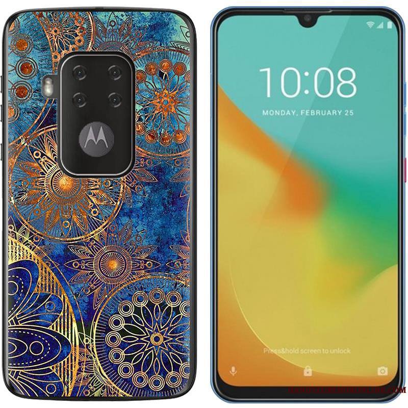 Motorola One Zoom Tendance Fluide Doux Chaud Coque De Téléphone Violet Nouveau Peinture