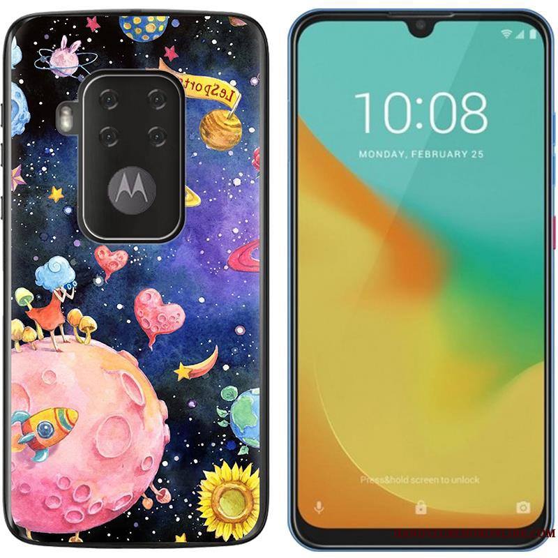 Motorola One Zoom Tendance Fluide Doux Chaud Coque De Téléphone Violet Nouveau Peinture